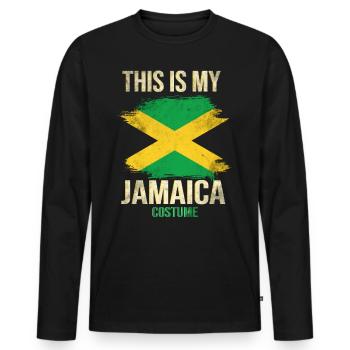 Jamaica Costume Jamaica - Men's Premium Organic Long Sleeve Shirt - black - Front - Nico (187cm)
