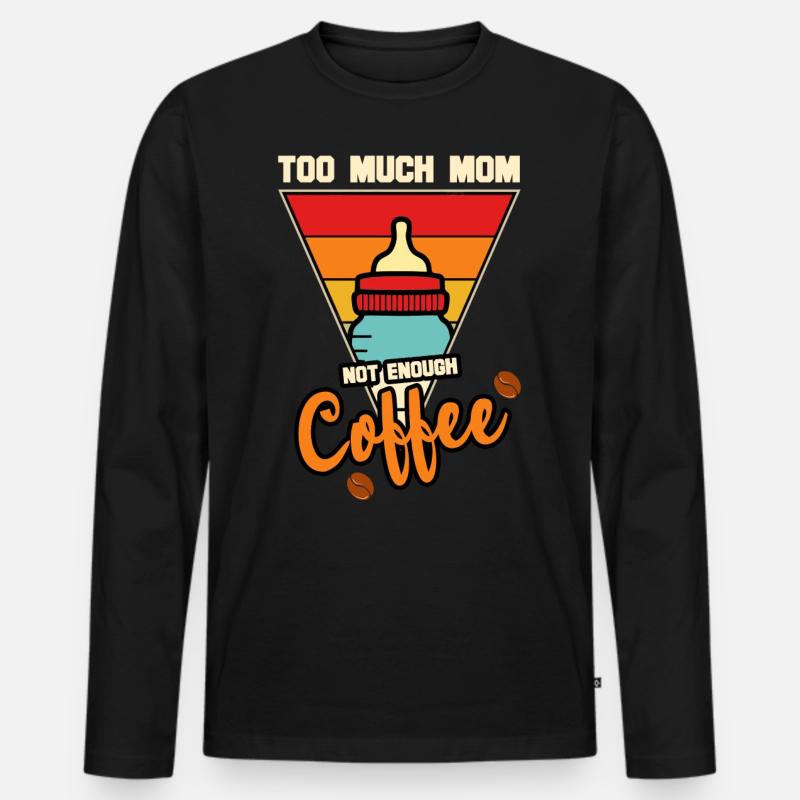 Beruf Mutter Geburt Kind - Männer Premium Bio Langarmshirt - Schwarz