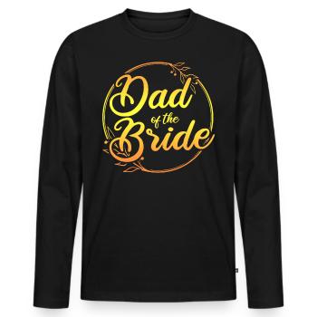 Bride's Father Best Man Wedding - Men's Premium Organic Long Sleeve Shirt - black - Front - Nico (187cm)