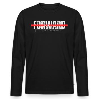 ONLY FORWARD - Men's Premium Organic Long Sleeve Shirt - black - Front - Nico (187cm)