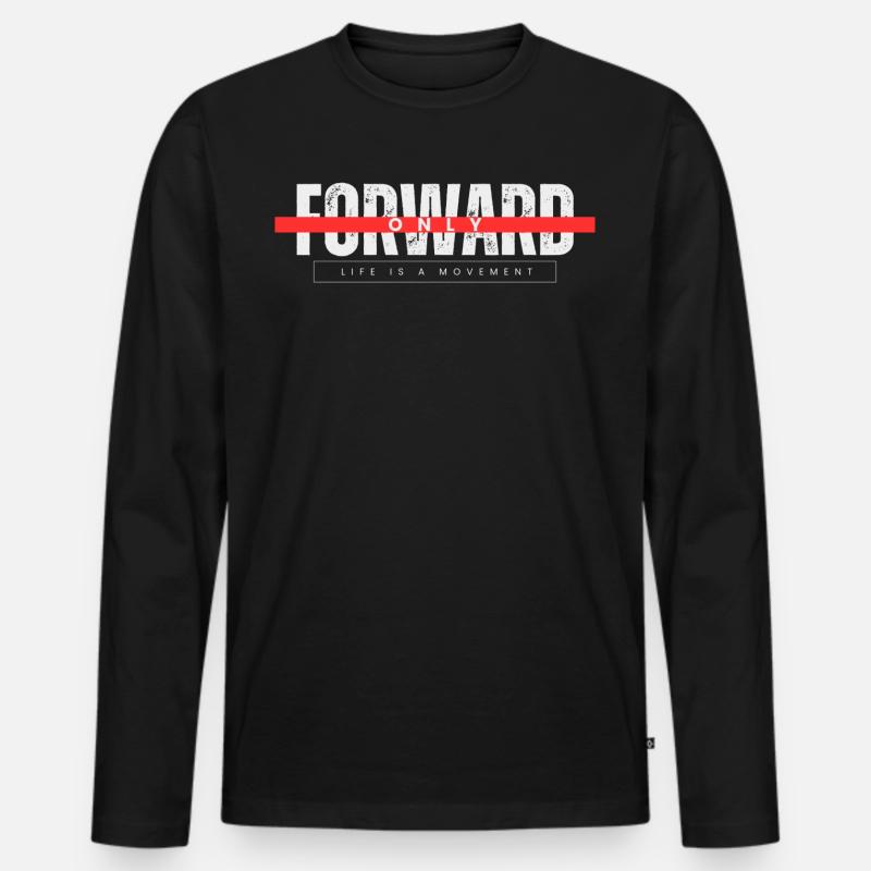 ONLY FORWARD - Männer Premium Bio Langarmshirt - Schwarz
