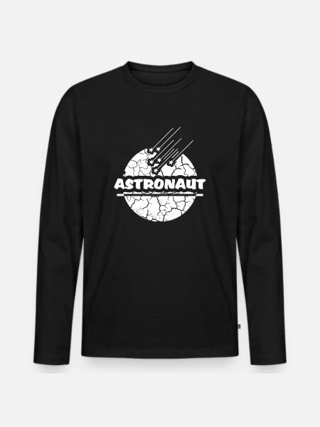 I'm an Astronaut - Männer Premium Bio Langarmshirt - Schwarz
