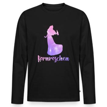 Les femmes célibataires de Kornröschen - T-shirt manches longues Premium bio Homme - noir - Devant - Nico (187cm)