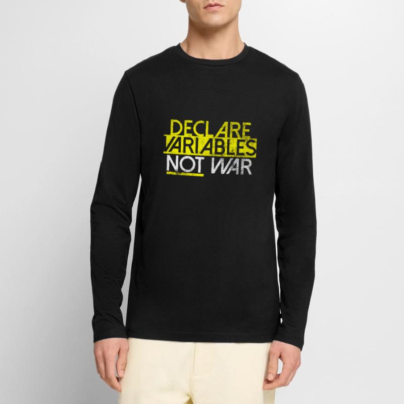 Declare Variables Developer Software Nerd Men's Premium Organic Long Sleeve Shirt