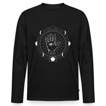All Seeing Eye Blackcraft - Men's Premium Organic Long Sleeve Shirt - black - Front - Nico (187cm)