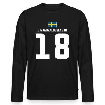 Schwedische Namen Fußball Sauf Mallorca Trikot - Männer Premium Bio Langarmshirt - Schwarz - Vorne - Nico (187cm)