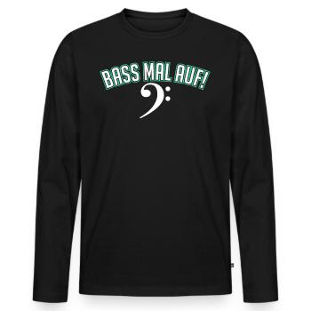 Bassist Bassgitarre Musiker E-Bass Geschenk - Männer Premium Bio Langarmshirt - Schwarz - Vorne - Nico (187cm)