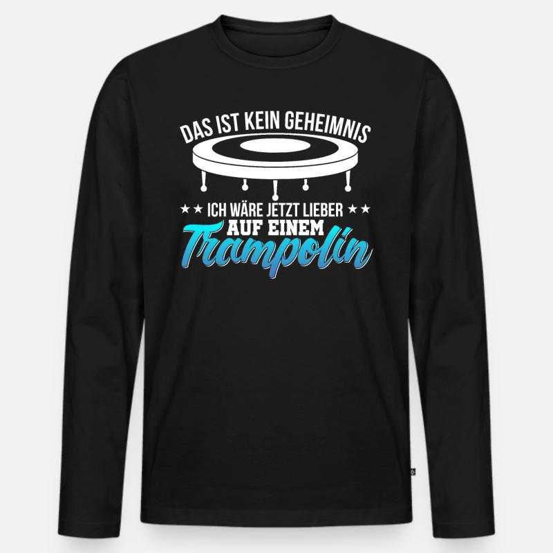 Trampolin - Männer Premium Bio Langarmshirt - Schwarz