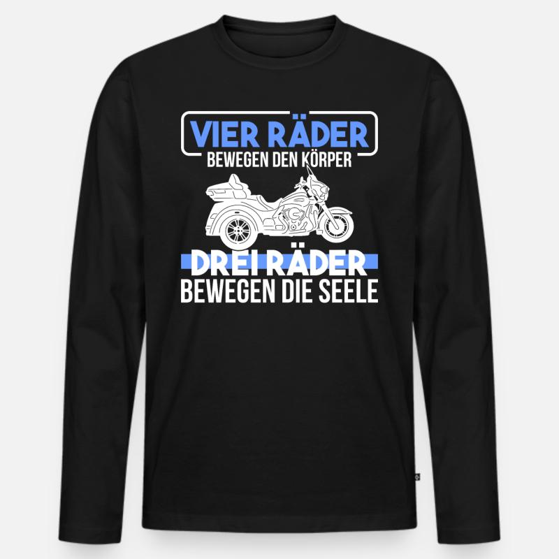 Trike - Männer Premium Bio Langarmshirt - Schwarz