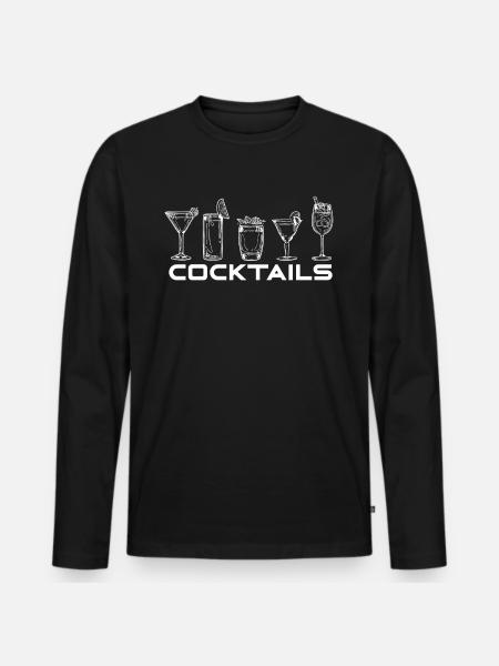 Cocktails - Men's Premium Organic Long Sleeve Shirt - black