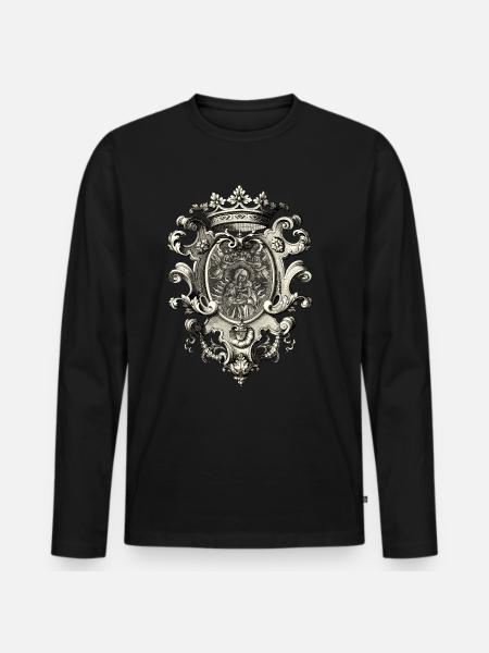 St. Mary, Mary Madonna med Barn Jesus - Premium økologisk langærmet T-shirt til mænd - sort