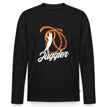 Torch Juggler Juggling Fire Poi Gift - T-shirt manches longues Premium bio Homme - noir - Devant - Nico (187cm)