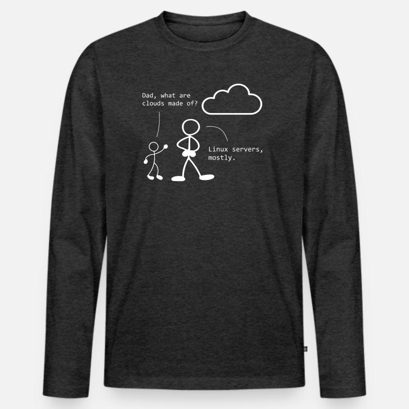 Cloud Witz ITler Programmierer Computerfachmann Männer Premium Bio Langarmshirt