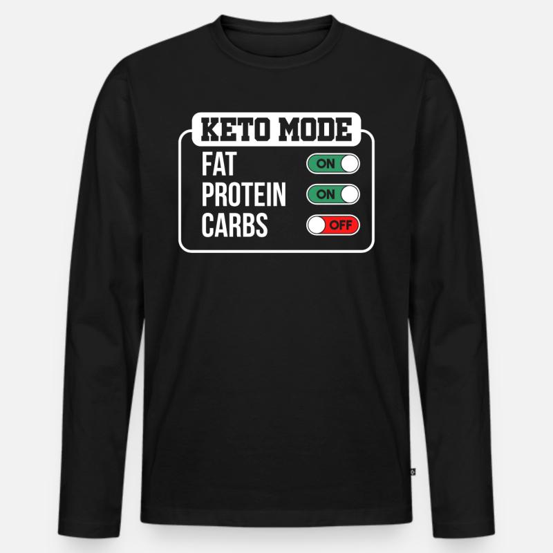 Diät Avocado Keto Geschenk - Männer Premium Bio Langarmshirt - Schwarz