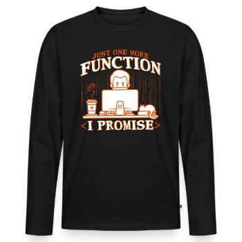 Softwareentwickler Computerfreak Programmierer - Männer Premium Bio Langarmshirt - Schwarz - Vorne - Nico (187cm)