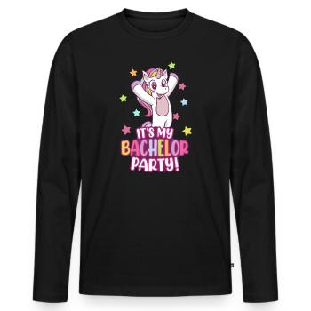 It's my Bachelor Party Bachelor 2021 Abschluss - T-shirt manches longues Premium bio Homme - noir - Devant - Nico (187cm)