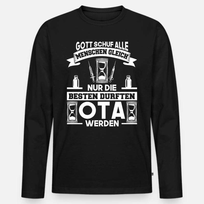 Operationstechnische Assistentin Spruch Geschenk - Männer Premium Bio Langarmshirt - Schwarz