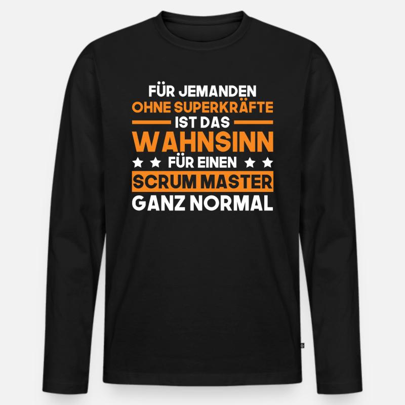 Agile Scrum Master Entwicklung Geschenk - Männer Premium Bio Langarmshirt - Schwarz