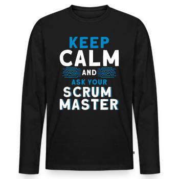 Puppet Chefs Programmer Scrum Master Geschenk - Männer Premium Bio Langarmshirt - Schwarz - Vorne - Nico (187cm)