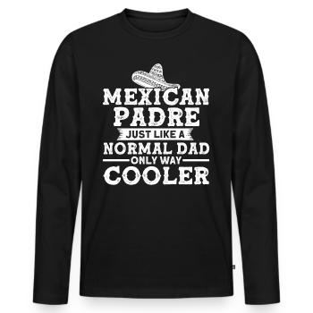 Mexican Mexican Flag Proud Mexican - Men's Premium Organic Long Sleeve Shirt - black - Front - Nico (187cm)