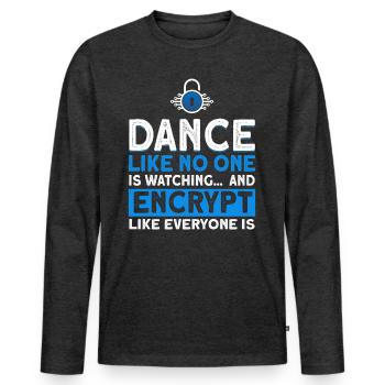 Computerfreak IT Sicherheit Cybersecurity Geschenk - Männer Premium Bio Langarmshirt - Anthrazit meliert - Vorne - Nico (187cm)