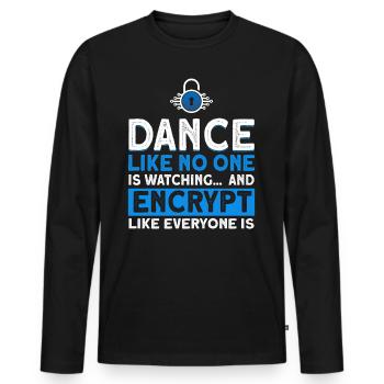 Computerfreak IT Sicherheit Cybersecurity Geschenk - Männer Premium Bio Langarmshirt - Schwarz - Vorne - Nico (187cm)