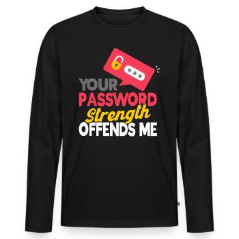 IT Sicherheit Computerfreak Cybersecurity Geschenk - Männer Premium Bio Langarmshirt - Schwarz - Vorne - Nico (187cm)
