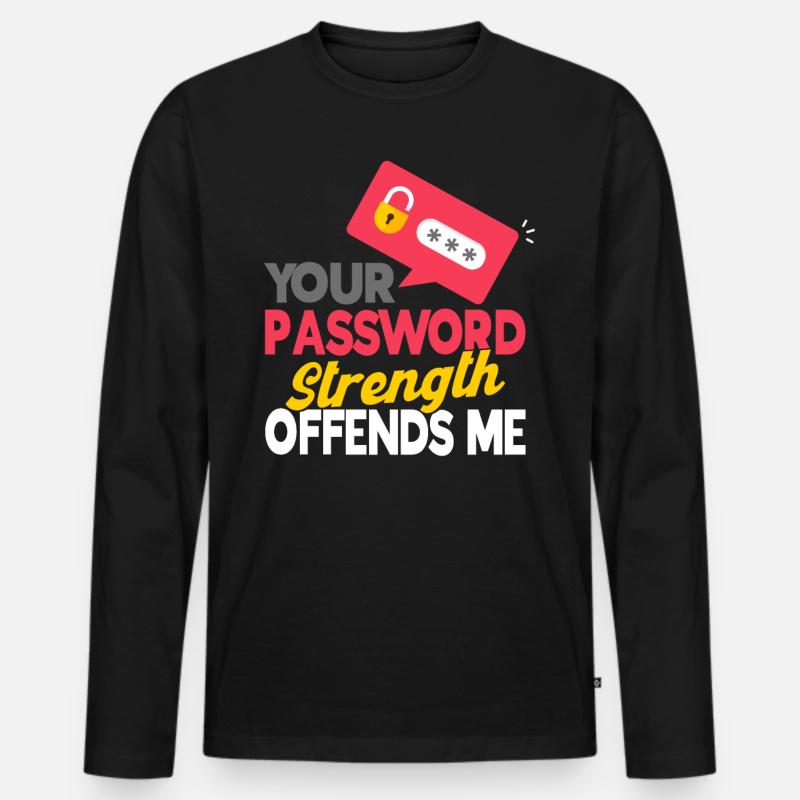 IT Sicherheit Computerfreak Cybersecurity Geschenk - Männer Premium Bio Langarmshirt - Schwarz