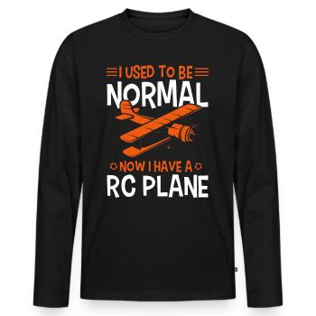 Model Airplane Model Flying Model Airplane - Men's Premium Organic Long Sleeve Shirt - black - Front - Nico (187cm)