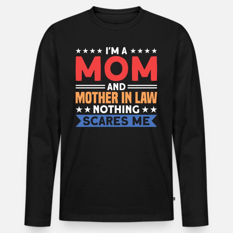 Schwiegermutter Schwiegermutter Mutter - Männer Premium Bio Langarmshirt - Schwarz