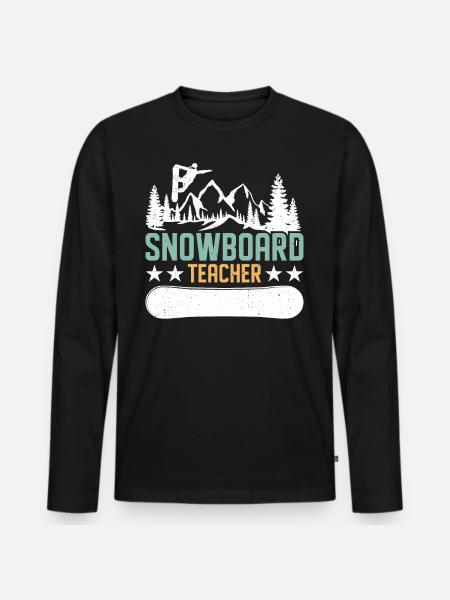 Snowboarder Snowboarding Snowboard - Men's Premium Organic Long Sleeve Shirt - black