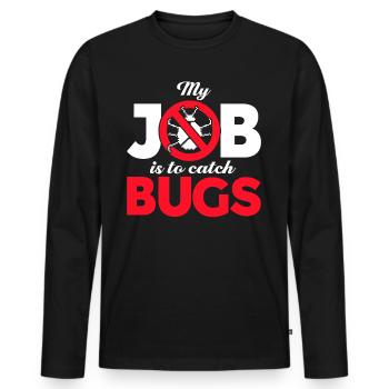 QA Ingenieur QA Tester Software Tester - Männer Premium Bio Langarmshirt - Schwarz - Vorne - Nico (187cm)