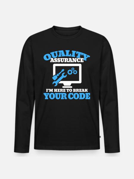 QA Ingenieur QA Tester Software Tester - Männer Premium Bio Langarmshirt - Schwarz