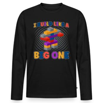 Build clamping block building block - Men's Premium Organic Long Sleeve Shirt - black - Front - Nico (187cm)