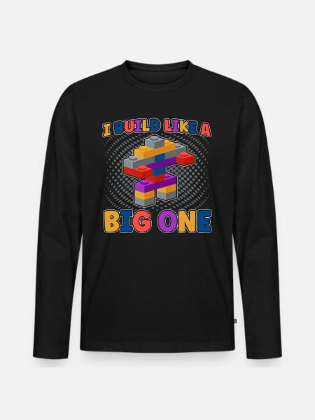 Build clamping block building block - Men's Premium Organic Long Sleeve Shirt - black