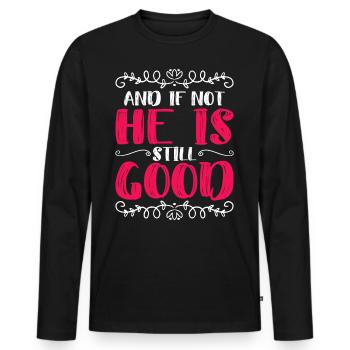 Et sinon il est toujours bon Daniel 3 18 - T-shirt manches longues Premium bio Homme - noir - Devant - Nico (187cm)