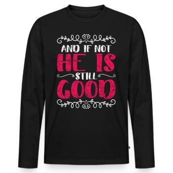 Vintage et sinon il est toujours bon Daniel 3 18 - T-shirt manches longues Premium bio Homme - noir - Devant - Nico (187cm)