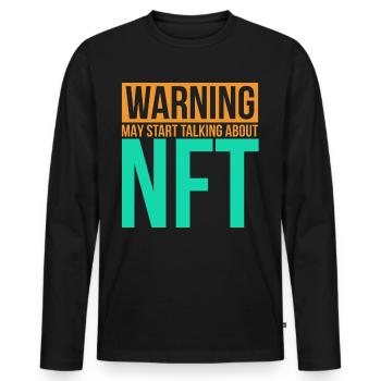 Crypto Art May Start Talking About NFT - Men's Premium Organic Long Sleeve Shirt - black - Front - Nico (187cm)