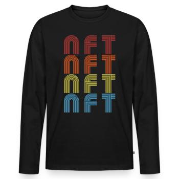 Non Fungible Token Crypto Lover Cryptocurrency NFT - Männer Premium Bio Langarmshirt - Schwarz - Vorne - Nico (187cm)