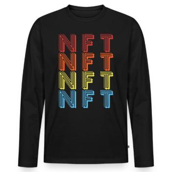 Crypto Lover Non Fungible Token Cryptocurrency NFT - Männer Premium Bio Langarmshirt - Schwarz - Vorne - Nico (187cm)