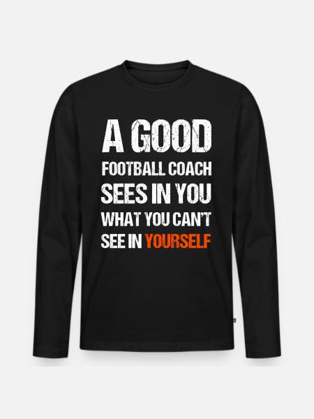 Ein guter Football Trainer - Männer Premium Bio Langarmshirt - Schwarz