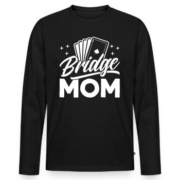 Bridge Mama - Männer Premium Bio Langarmshirt - Schwarz - Vorne - Nico (187cm)