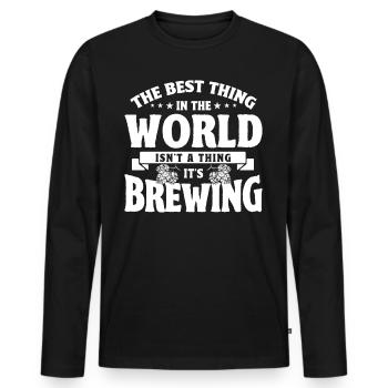 The best thing in the world Brewers - Men's Premium Organic Long Sleeve Shirt - black - Front - Nico (187cm)