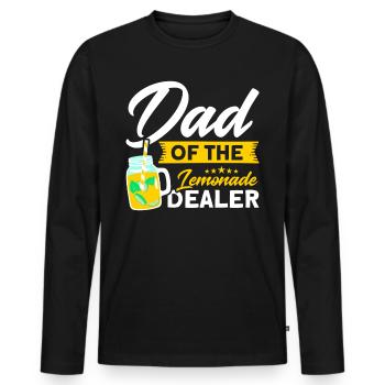 Jus de citron Jus de citron Limonade - T-shirt manches longues Premium bio Homme - noir - Devant - Nico (187cm)