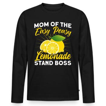 Jus de citron Jus de citron Limonade - T-shirt manches longues Premium bio Homme - noir - Devant - Nico (187cm)
