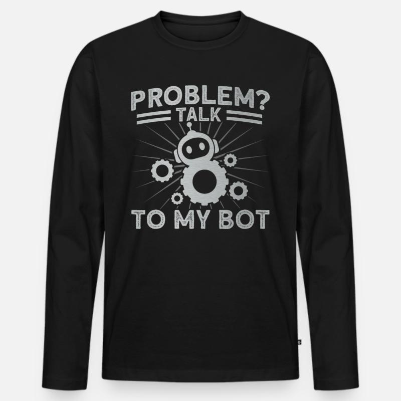 Robot Robotics Engineer Costume Robot - Men's Premium Organic Long Sleeve Shirt - black