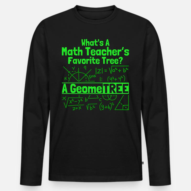 Math Mathematics Science Math Gift - Men's Premium Organic Long Sleeve Shirt - black