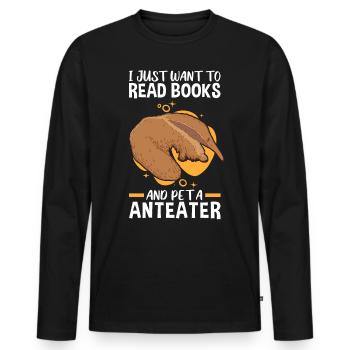 Anteater pet South America Anteaters - Men's Premium Organic Long Sleeve Shirt - black - Front - Nico (187cm)