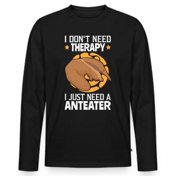 Anteater is my therapy South America - Men's Premium Organic Long Sleeve Shirt - black - Front - Nico (187cm)