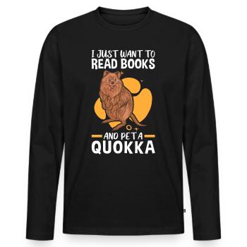 Quokkas pet Australian marsupial Quokka - Men's Premium Organic Long Sleeve Shirt - black - Front - Nico (187cm)